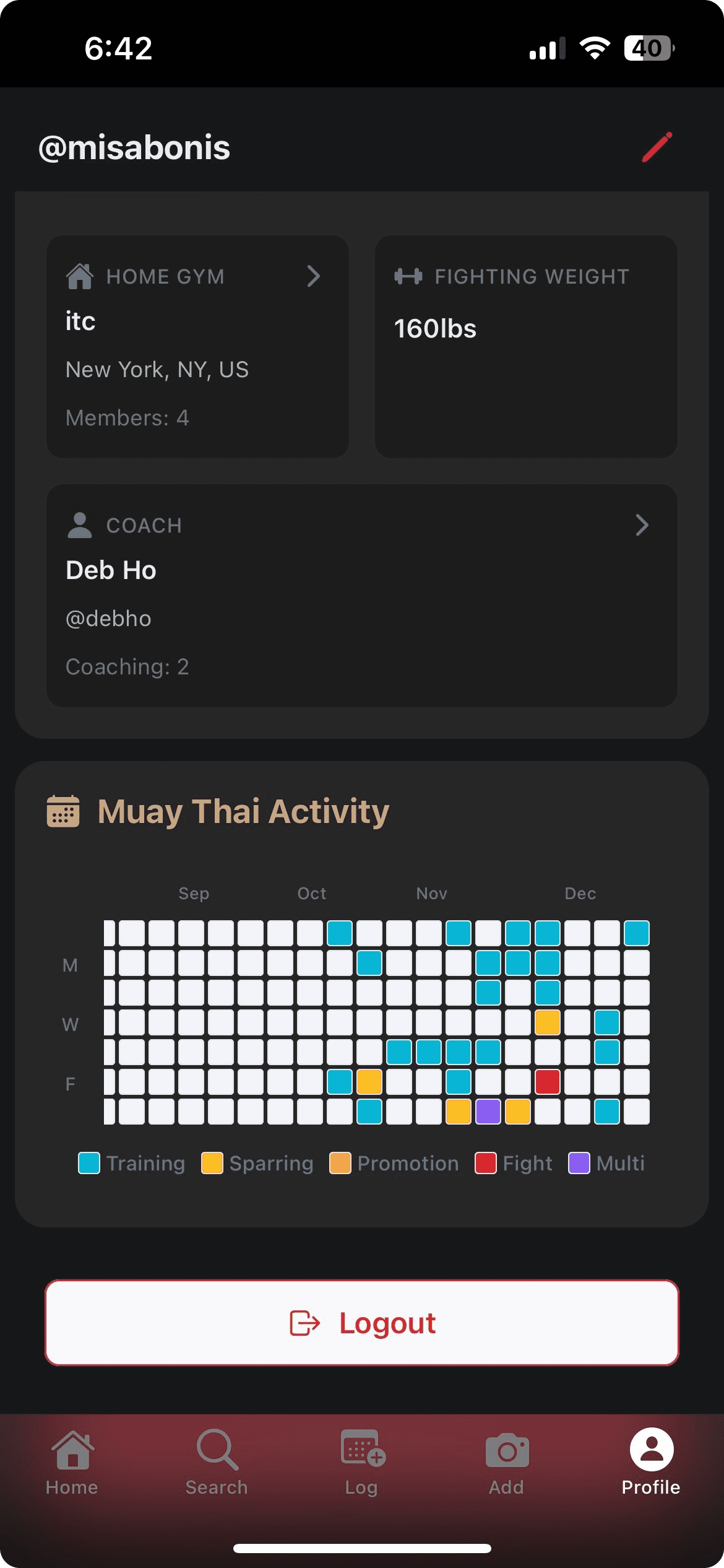 ClinchNation Training Log - Track every session